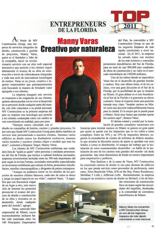 Entrepreneurs de la Florida – Manny Varas Creativo por Naturaleza