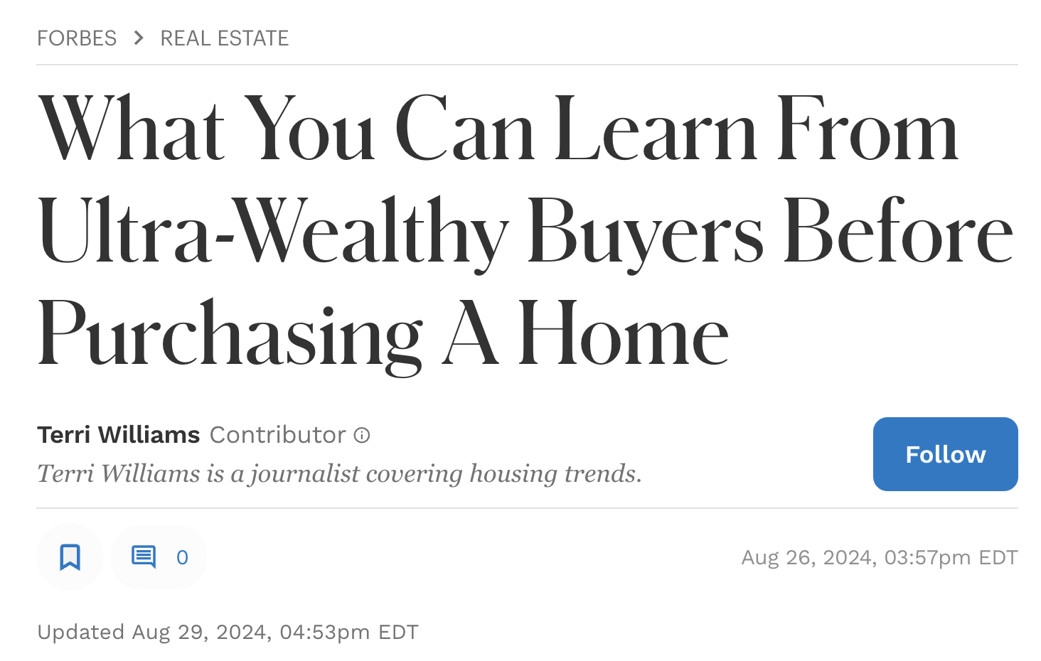 What You Can Learn From Ultra-Wealthy Buyers Before Purchasing A Home