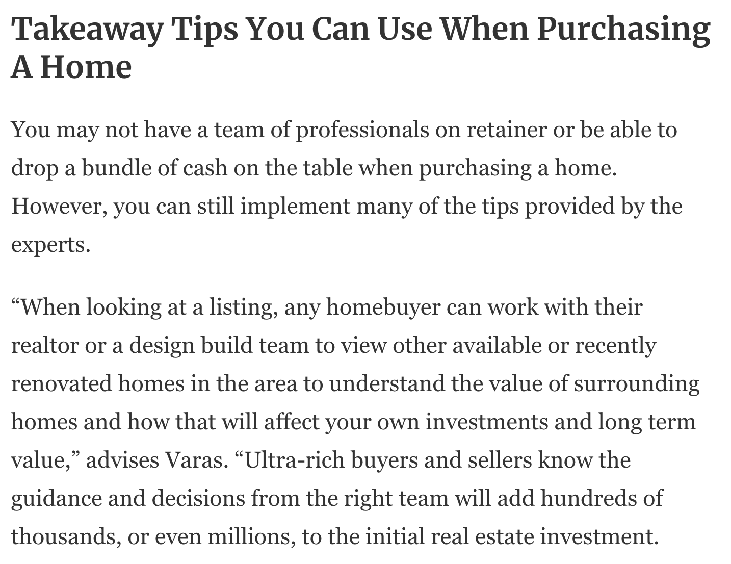 What You Can Learn From Ultra-Wealthy Buyers Before Purchasing A Home