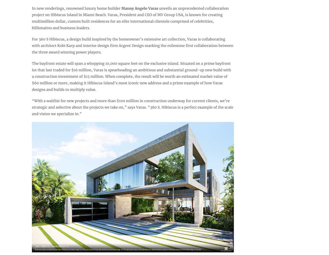 Manny Angelo Varas Is Building A $60 Million Modern Home Inspired By Art And Sculpture