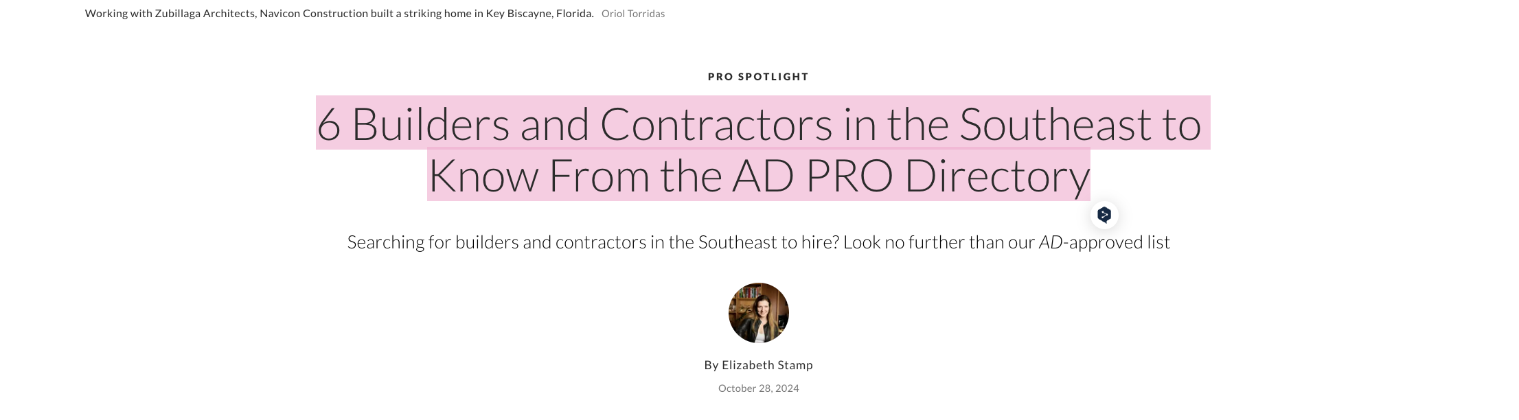 6 Builders and Contractors in the Southeast to Know From the AD PRO Directory